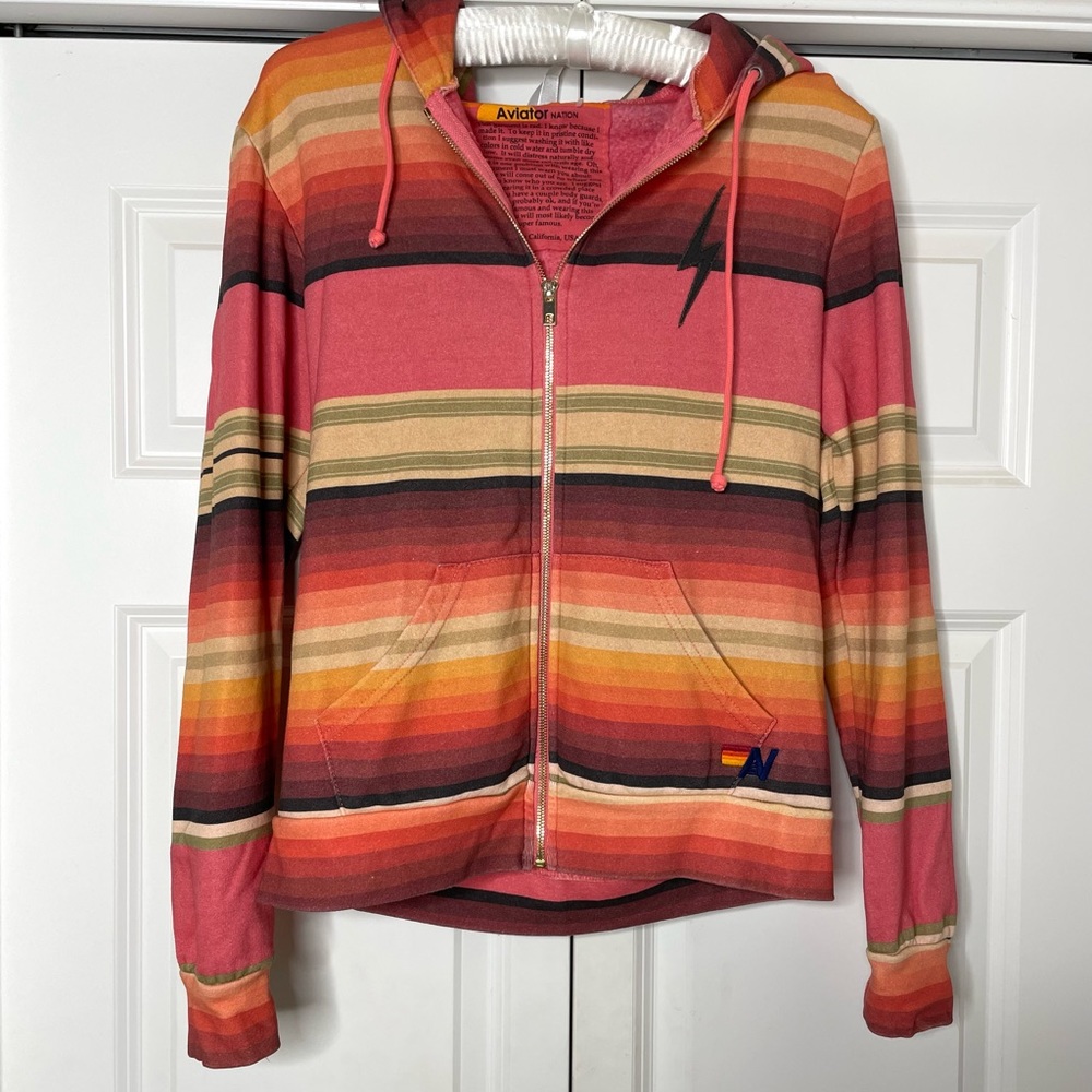 Aviator Nation NWOT Bolt Zip Hoodie